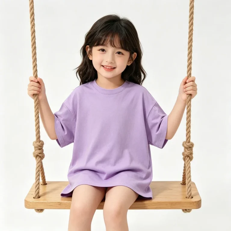 Summer-100-Cotton-Casual-Breathable-Short-Sleeve-Kids-T-Shirt-for-Boys-Girls-Customized-Colors-Sizes