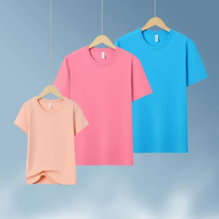 Summer-100-Cotton-Crew-neck-Short-sleeve-Solid-Straight-leg-T-shirt-Customizable-Corporate-Teamwear-Family-Group-Events-logo