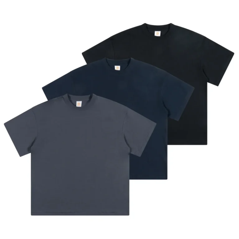 Summer-230g-Fabric-Short-Sleeved-Basic-Color-Loose-Comfortable-Cool-T-Shirt