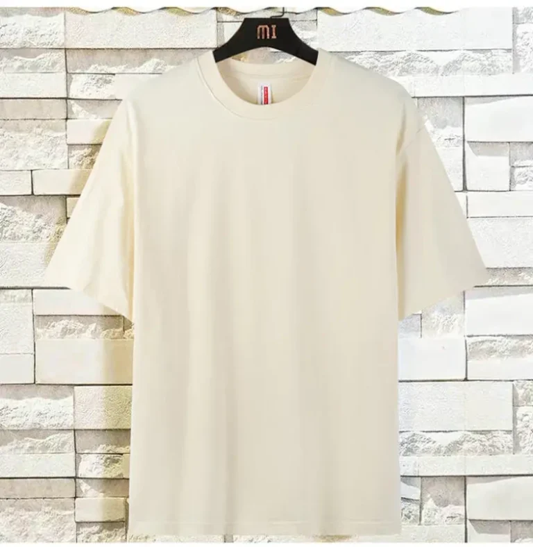 Summer-American-Cotton-Short-Sleeve-T-shirt-Mens-Round-Neck-Simple-Solid-Color-Mens-and-Womens-Half-Sleeve-Bottoming-Shirt