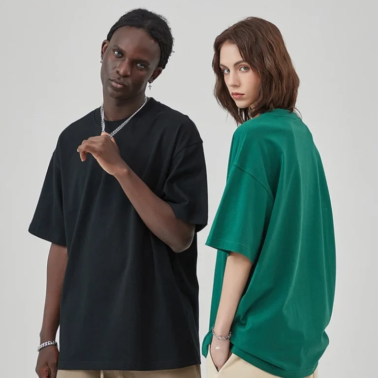 Summer-Blank-Fashion-Luxury-Long-Short-Sleeve-275gsm-Heavy-100-Cotton-Oversized-Custom-Puff-Printed-T-Shirts