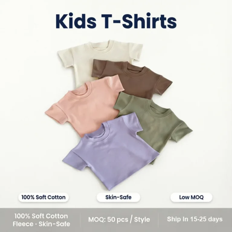 Summer-Casual-Korean-Style-Kids-Short-Sleeve-T-Shirt-OEM-Custom-Cotton-Crew-Neck-Top-for-Boys-Girls