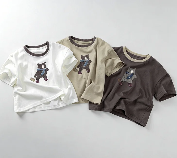 Summer-Childrens-Short-sleeve-T-shirt-New-Style-Boys-and-Girls-Korean-Version-Casual-Fashion-Kids-Top
