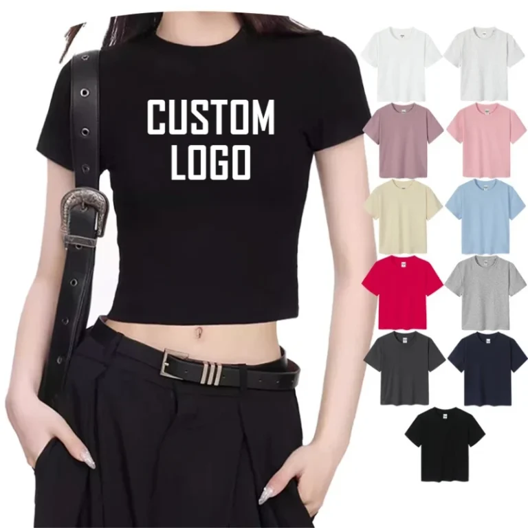 Summer-Custom-Slim-Fit-T-Shirt-Custom-logo-Personalized-230gsm-Cotton-T-shirt-Sexy-Tank-Top-Womens-Crop-Top