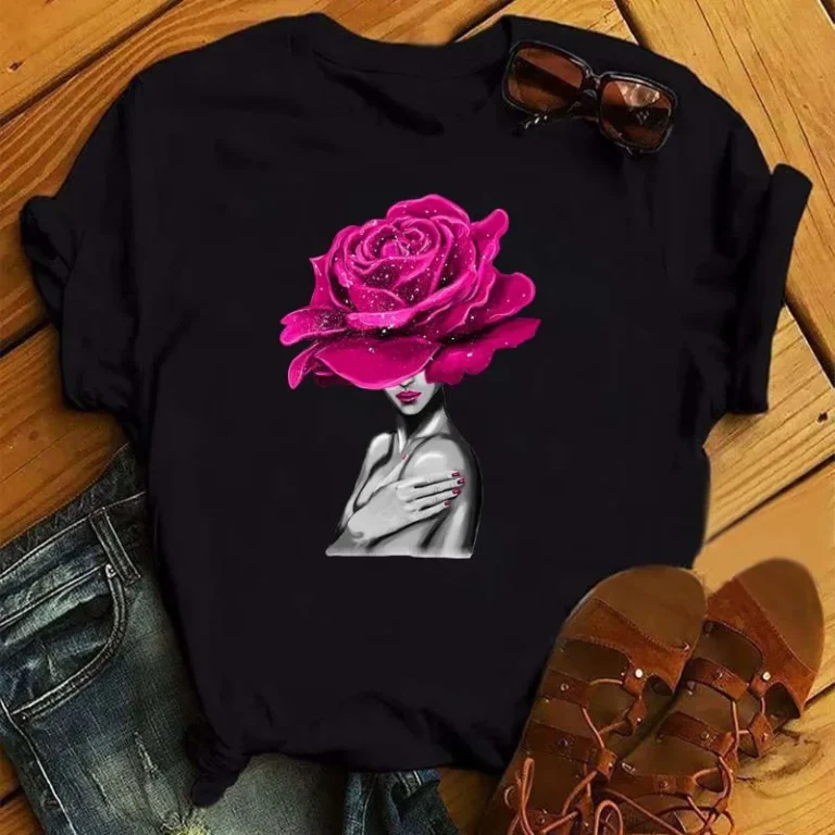 Summer-Fashion-Girl-Flowers-butterfly-Print-Loose-t-Factory-Direct-T-shirt-Custom-O-Collar-Retro-Womens-T-shirt