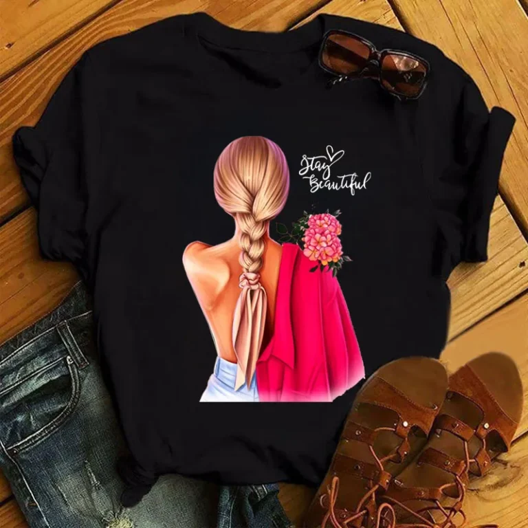 Summer-Fashion-Heat-Transfer-Label-Comfortable-and-Energetic-Lady-Casual-Daily-Wear-T-Shirt