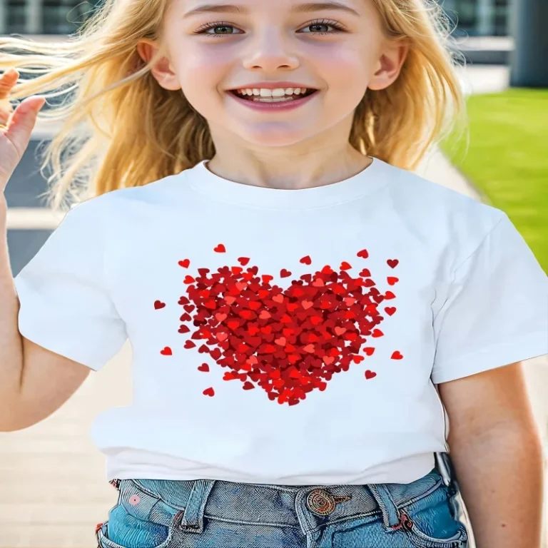Summer-Girl-Fashion-3D-Heart-Print-Short-Sleeve-Kids-T-shirt