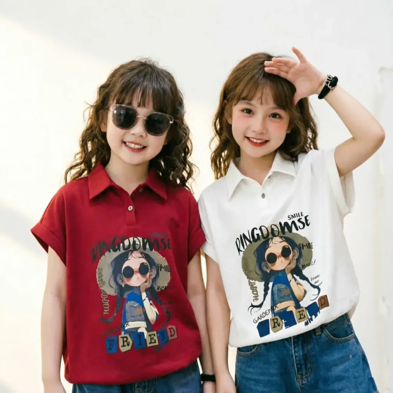 Summer-Girls-Cute-Little-Girl-Short-sleeved-Candy-colored-Korean-style-Stylish-Summer-T-shirt-for-Summer-Clothing