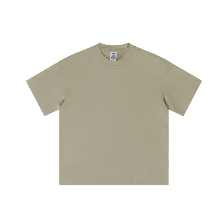 Summer-Heavyweight-Solid-Color-Loose-Mens-100-Cotton-Casual-Fitness-Sport-Short-Sleeve-T-shirt