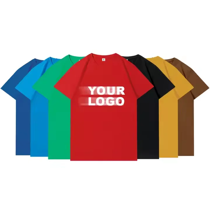 Summer-High-Quality-Plain-Casual-Blank-T-shirt-for-Men-Mens-Custom-DTF-Screen-Printing-Embroidered-Logo-100-Cotton-T-Shirt