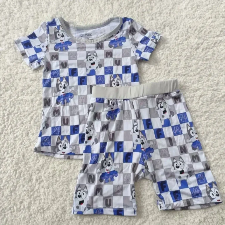 Summer-Kids-Clothing-Set-New-Style-Short-Sleeve-T-Shirt-Shorts-Sets-for-Boys-Girls-Baby-Bamboo-Fiber-Sets