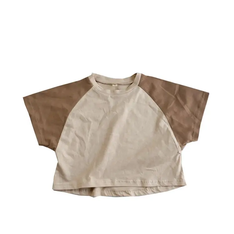 Summer-Kids-T-shirts-Patchwork-Cotton-Tees-for-Boys-and-Girls-Short-Sleeve-Top-Children-Clothes-Korea-Style-T-shirt