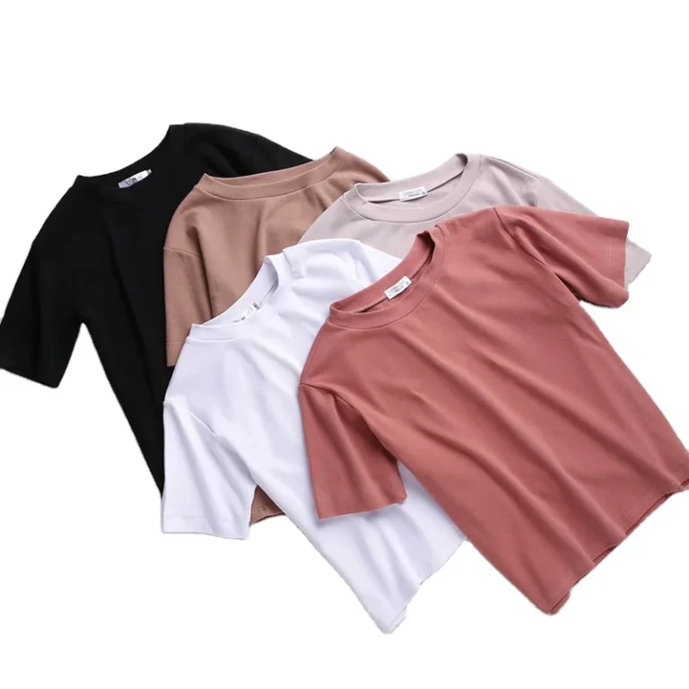 Summer-Latest-Design-Loose-Cotton-Tops-Women-Short-Sleeve-Solid-Color-T-Shirt