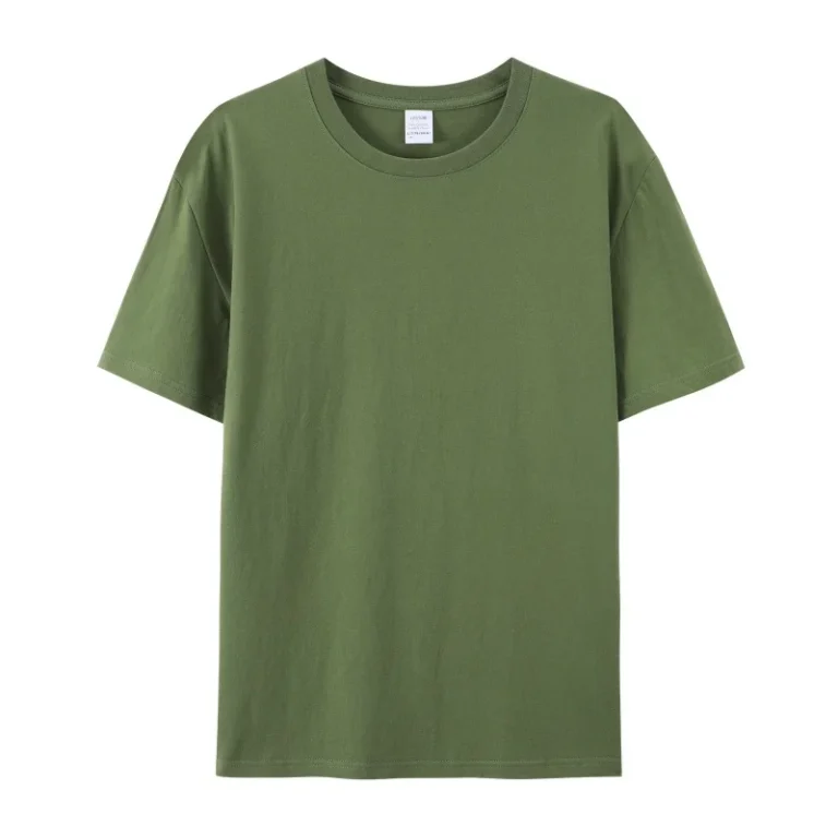 Summer-Mens-Round-Neck-Heavy-Weight-T-Shirt-100-Cotton-Plain-Short-Sleeve-Top-Casual-Man-Breathable-Apparel-T-Shirt-Gym