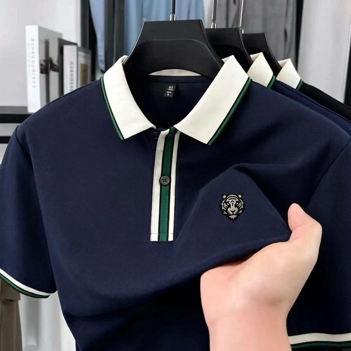 Summer-Mens-Short-sleeved-Polo-Shirt-New-Collar-Design-Color-Patch-T-shirt-Business-Luxury-Casual-Fashionable-Top