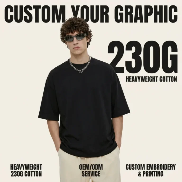 Summer-Mens-Solid-Color-Youth-Short-sleeve-T-shirts-Oversized-Loose-Trendy-Cotton-230g-Drop-Shoulder-Tshirt-1060