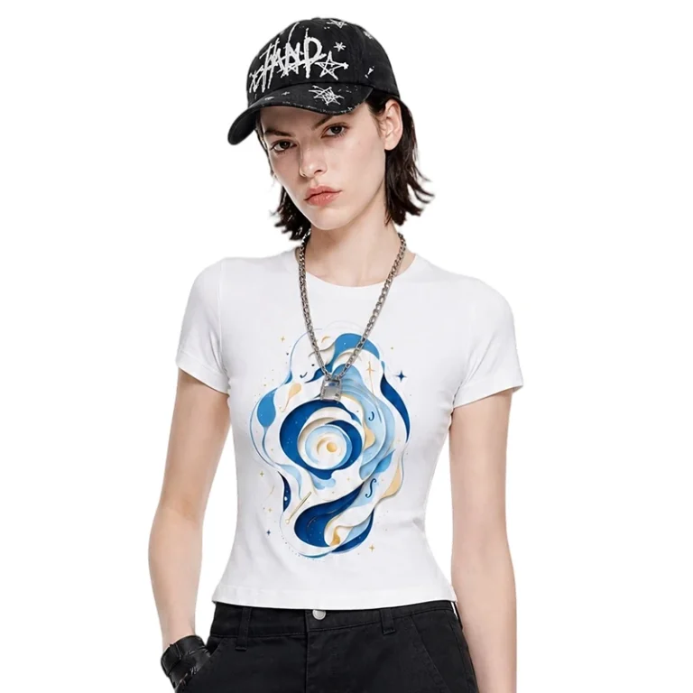 Summer-New-Arrival-Custom-Printed-Logo-Casual-Korean-style-Fashion-Slim-Fit-Solid-color-Womens-Knitted-T-shirt
