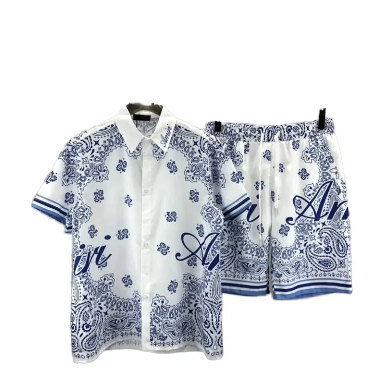 Summer-New-Model-Mens-Knitted-Lapel-T-Shirt-Set-3D-Digital-Print-Quick-Dry-Open-Lining-Hawaii-Inspiration-Polyester-Cotton-High