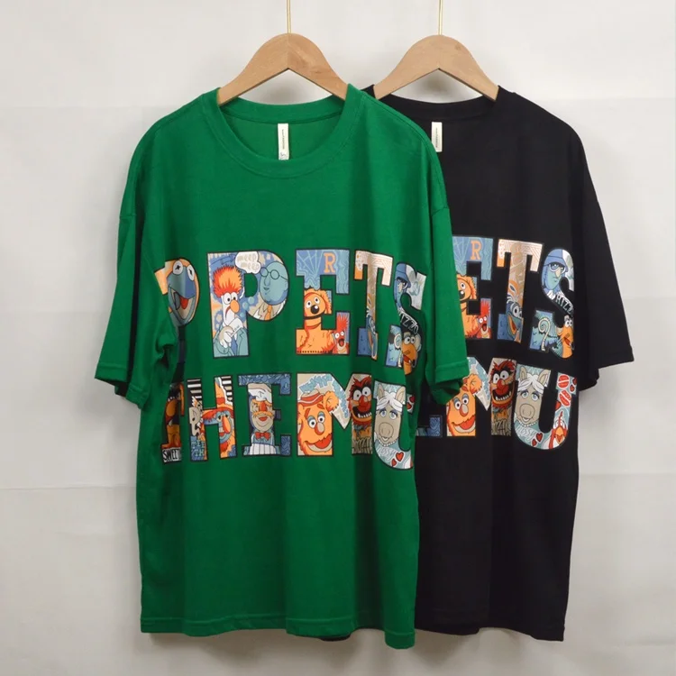 Summer-New-Pattern-Embroidered-printing-mens-T-Shirt-100-Cotton-Round-Neck-Short-Sleeve-T-Shirt