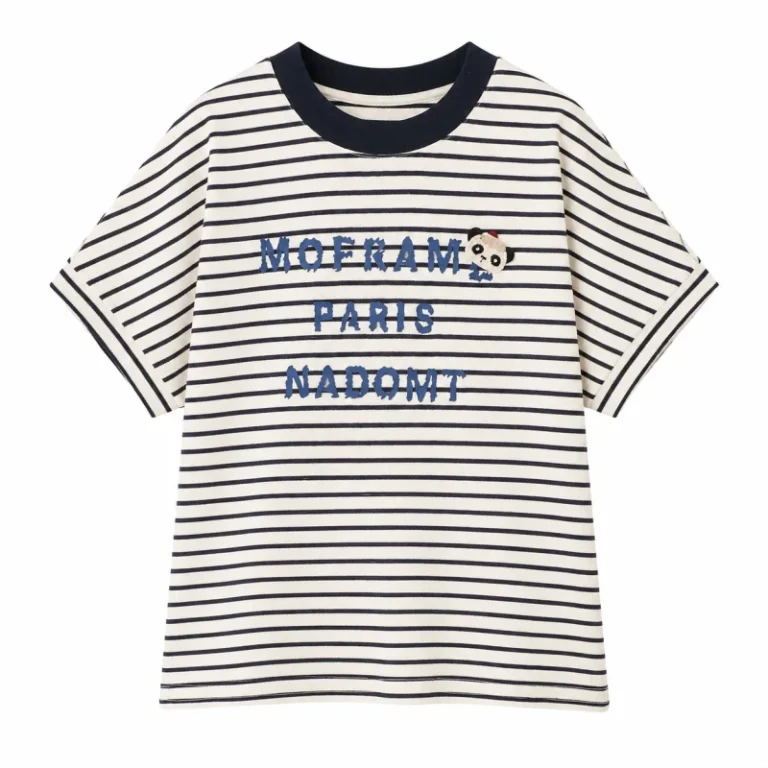 Summer-New-Striped-T-shirt-Oversized-Kids-Tops-Teen-Girls-Casual-Letter-Embroidery-Tee-Boutique-Children-Clothing