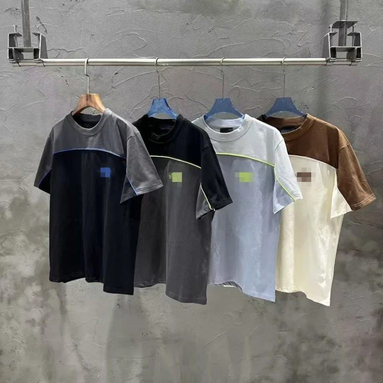 Summer-New-Style-Stitching-Short-sleeved-Suit-of-Fashion-Brand-100-Cotton-Casual-Mens-Suit-Unisex-Trendy-Clothes