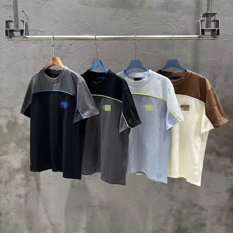 Summer-New-Style-Stitching-Short-sleeved-Suit-of-Fashion-Brand-100-Cotton-Casual-Mens-Suit-Unisex-Trendy-Clothes