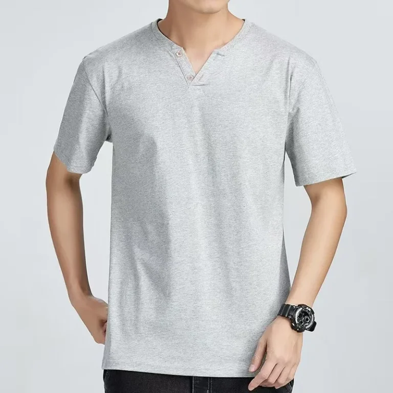 Summer-Plain-color-Button-down-Short-sleeved-T-shirt-for-Sports-and-Fitness-Casual-Comfortable-Breathable-Short-sleeved-Top-1