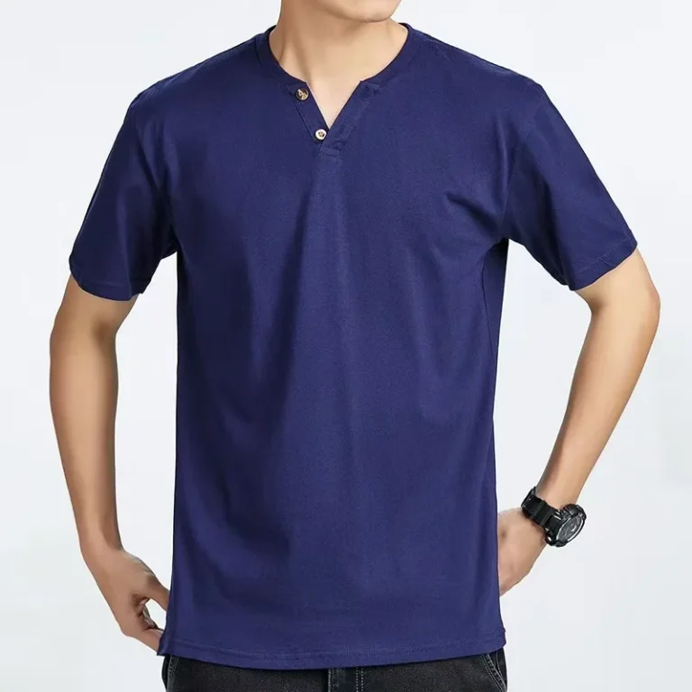 Summer-Plain-color-Button-down-Short-sleeved-T-shirt-for-Sports-and-Fitness-Casual-and-Comfortable-breathable-Short-sleeved-Top-1
