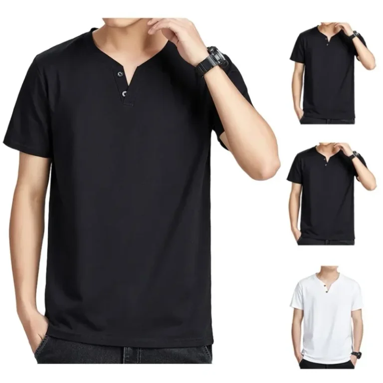 Summer-Plain-color-Button-down-Short-sleeved-T-shirt-for-Sports-and-Fitness-Casual-and-Comfortable-breathable-Short-sleeved-Top