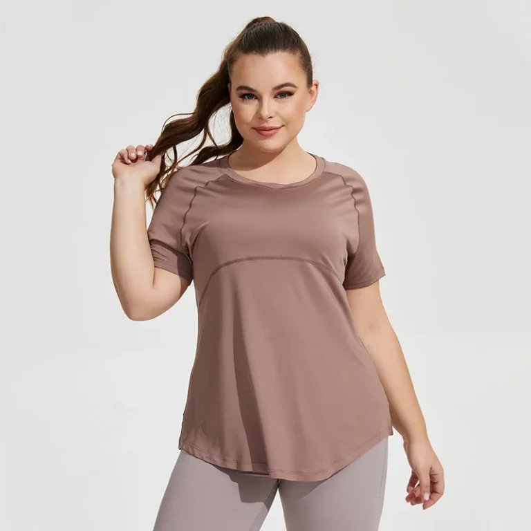 Summer-Plus-Size-Womens-Clothing-Short-Sleeve-Athletic-1XL-4XL-Women-Stylish-Sportwear-T-Shirt