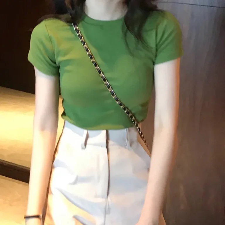 Summer-Sexy-Solid-Color-Women-Crop-Top-T-shirts-Womens-Fashion-T-shirts