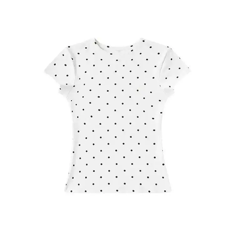Summer-Star-Printed-Cropped-T-Shirt-for-Women-230GSM-Pre-shrunk-Ribbed-Fabric-Crew-Neck-Slimming-Short-Sleeve-Tee