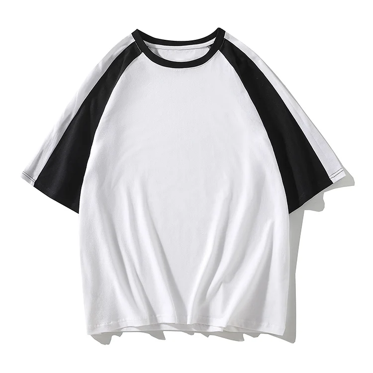 Summer-Street-Style-Womens-Slim-Fit-Pattern-Drop-Shoulder-Crew-Neck-Short-Sleeve-Left-Sleeve-Logo-Cotton-Quick-Dry-T-Shirt