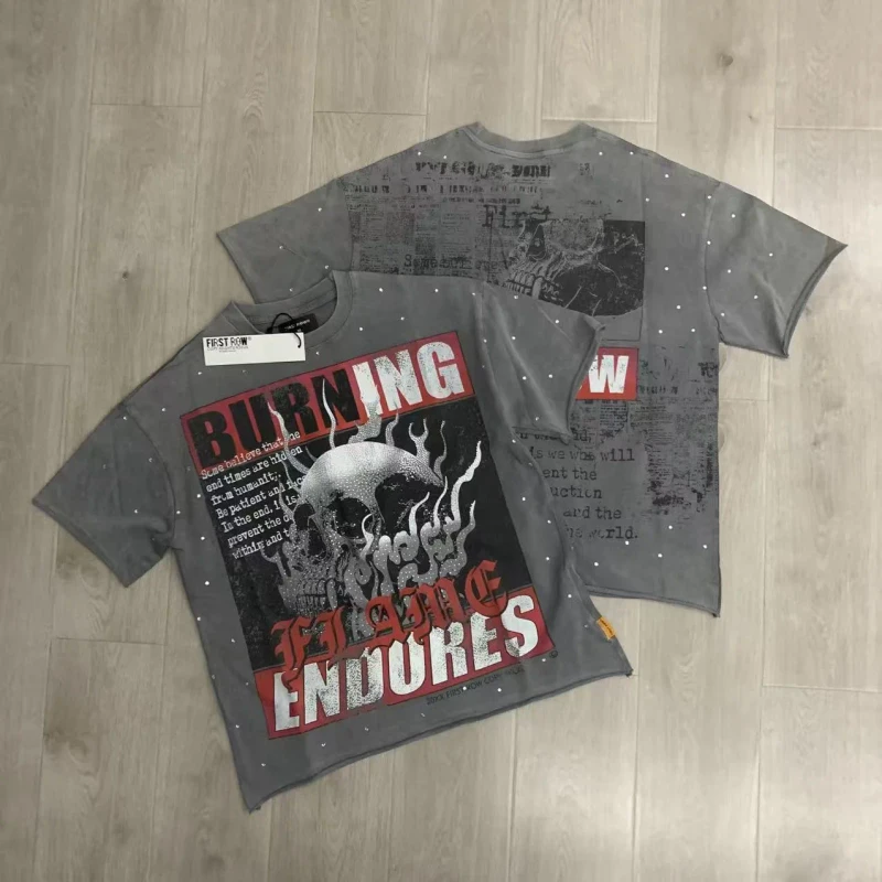 Summer-Trend-American-High-Street-Printed-Short-Sleeved-Mens-and-Womens-T-shirts-Retro-Loose-Breathable-Top