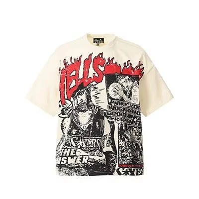 Summer-Trendy-Hip-Hop-Mens-and-Womens-Versatile-Loose-Short-Sleeve-Casual-Round-Neck-T-shirt