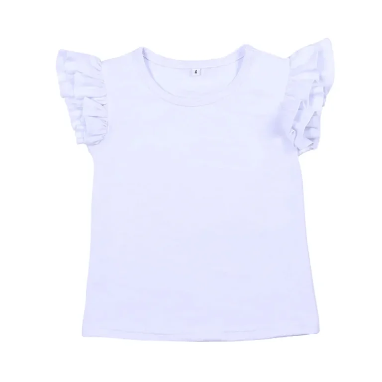 Summer-t-Shirt-Cotton-Children-Clothes-Kids-Shirt-Baby-Girls-Simple-Design-Flutter-Sleeve-Ruffle-t-Shirt