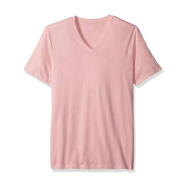 Summer-v-Neck-Tshirt-Custom-Design-Short-Sleeve-Mens-t-Shirts-Soft-Cotton-Factory
