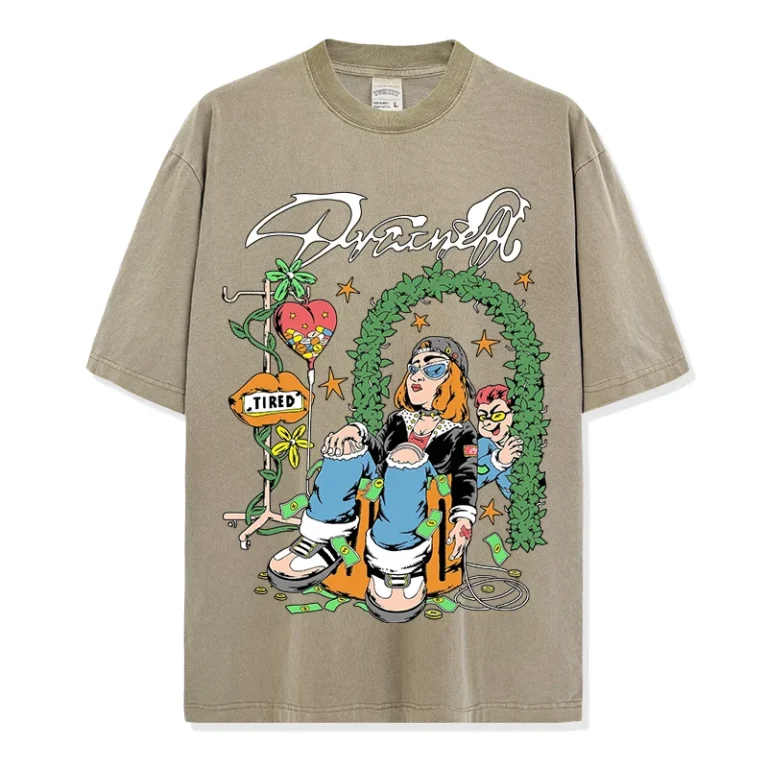 Supplier-Graphic-T-Shirts-with-DTG-Printing-American-Street-Style-Cotton