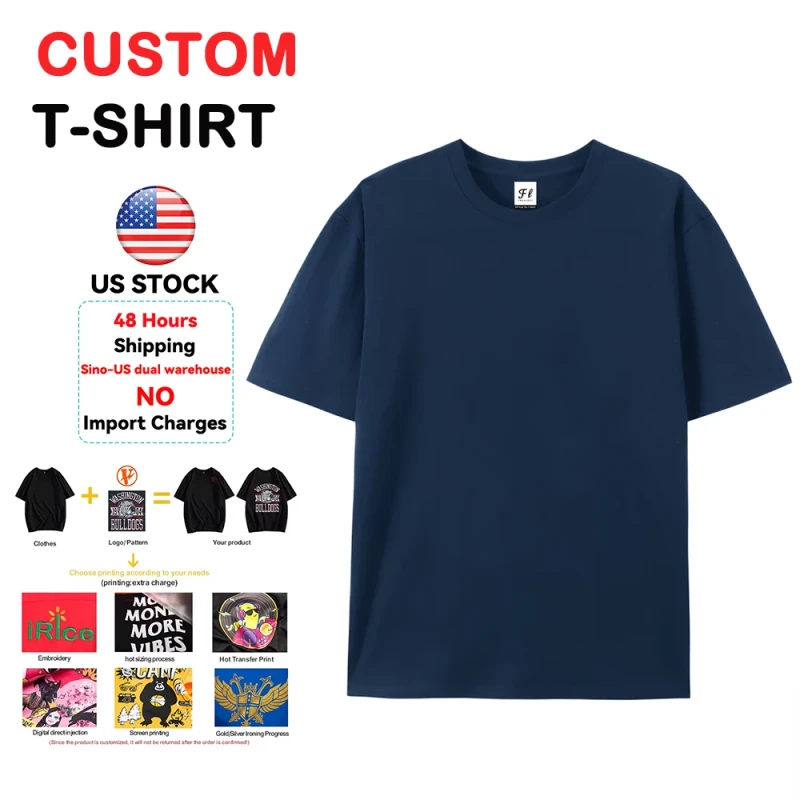 Supplier-Print-on-Demand-Custom-Your-Brand-Logo-100-Oversize-Cotton-Plain-Casual-Mens-Blank-T-shirts-for-Printing