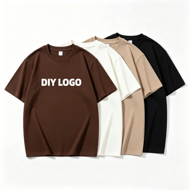 Sustainable-Mens-Crew-Neck-Combed-Cotton-Solid-Color-T-Shirt-Loose-Fit-Fashion-Style-Flock-Printing-Custom-Logo-Comfortable