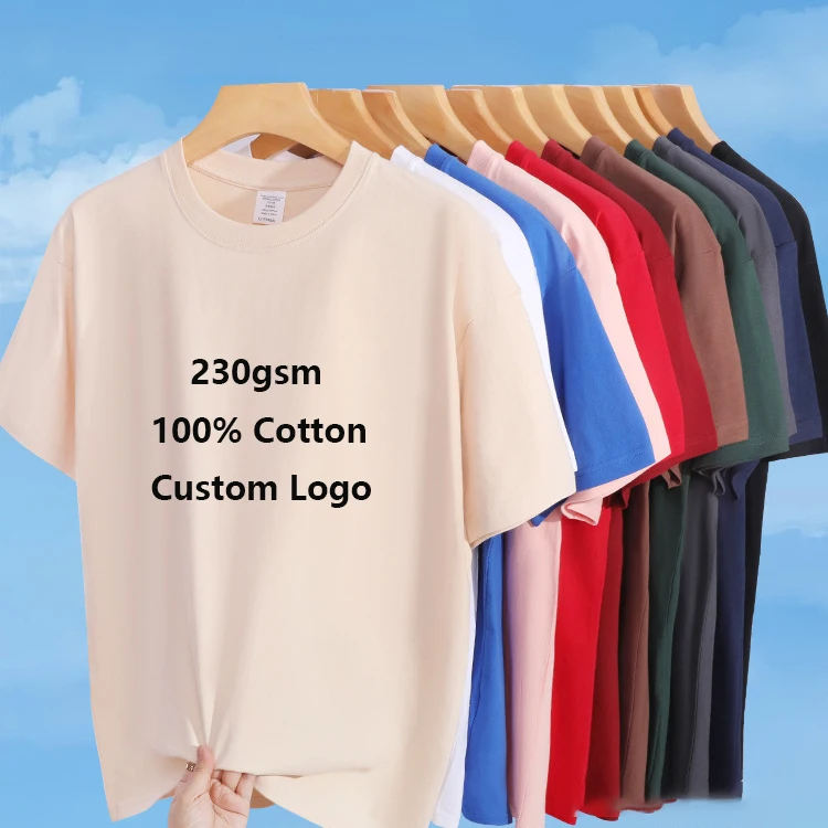 T50007-Printing-Logo-230gsm-100-Cotton-Drop-Shoulder-Casual-Undershirt-Tee-Short-Sleeve-Round-Neck-T-Shirt-For-Men