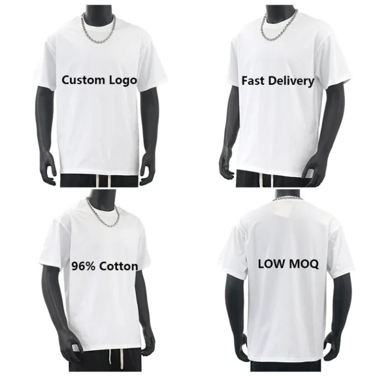 T50027-Plain-Blank-Heavyweight-Short-Sleeve-T-Shirt-Custom-Logo-Crew-Neck-Polyester-Cotton-Quick-Dry-Soft-Mens-T-shirt-2