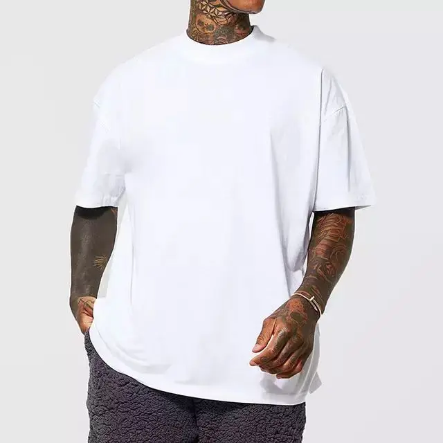TS1321-Custom-Mens-Blank-100-Cotton-Classic-Vintage-Dropped-Shoulders-High-Quality-Oversized-Mens-T-shirt