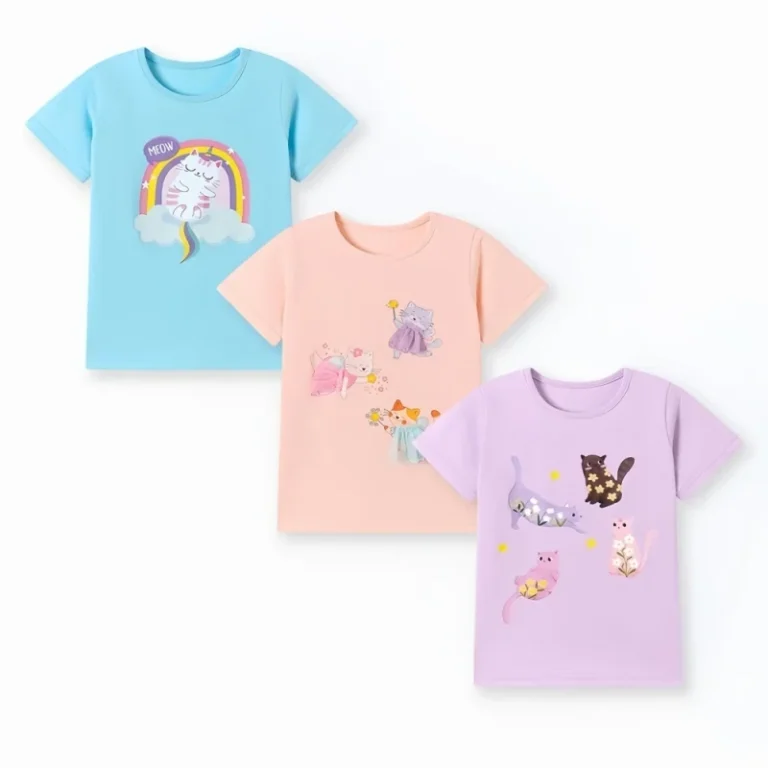 Toddler-Girls-Summer-Short-Sleeve-Polo-T-Shirt-Trendy-Western-Animal-Print-Cotton-Cross-Border-Kids-Clothing-Bulk-Orders
