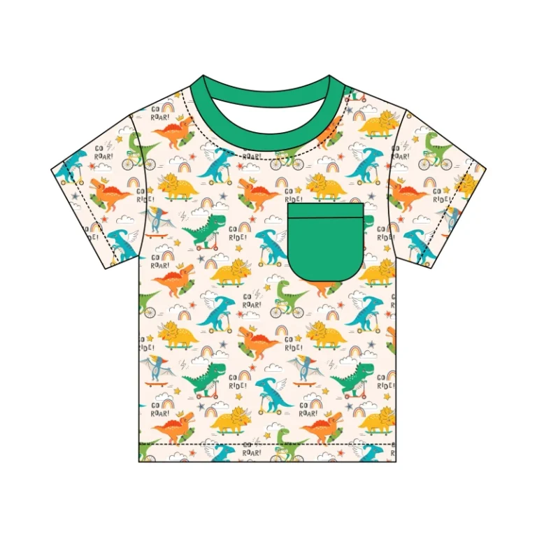Toddler-Unisex-Organic-Bamboo-Summer-T-shirts-Kids-Short-Sleeve-Soft-Top-Sweat-Shirt-Cloth-Children-Print-Pattern-Tees