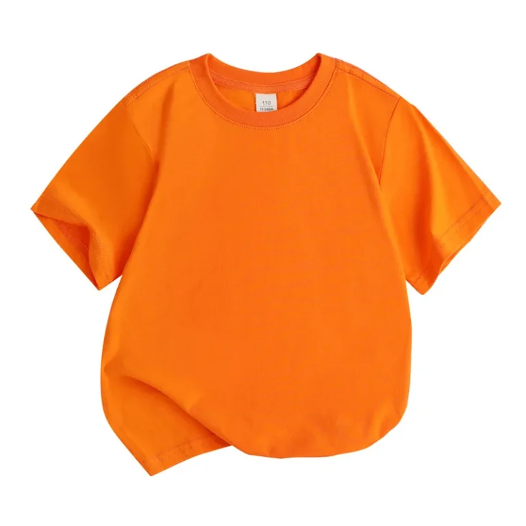 Top-Selling-Customized-Childrens-T-shirt-Basic-Cotton-Short-Sleeved-Casual-Unisex-Childrens-Short-Sleeved-Shirt