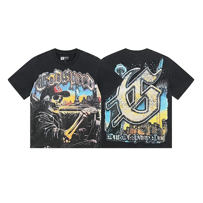 Trendy-Collectible-Mens-Drop-Shoulder-Oversized-Short-Sleeve-T-Shirts-100-Cotton-Eco-Friendly-Breathable-260g