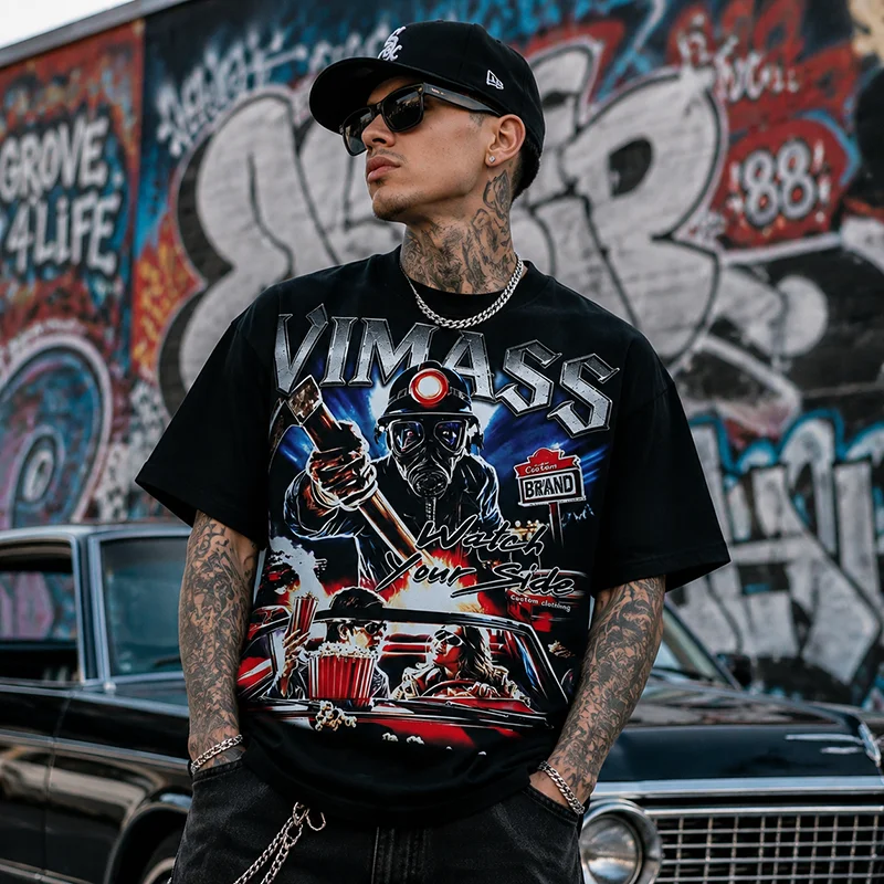 Trendy-Graphic-Design-Breathable-Cotton-Fabric-Classic-Crew-Neck-Short-Sleeve-Tee-Weekend-Outings-Printed-T-Shirt
