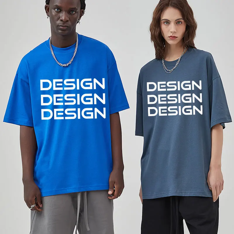 Trendy-Short-sleeved-T-shirt-Men-High-Quality-Summer-Tshirt-Drop-Shoulder-Oversize-T-Shirts-Custom-Printing