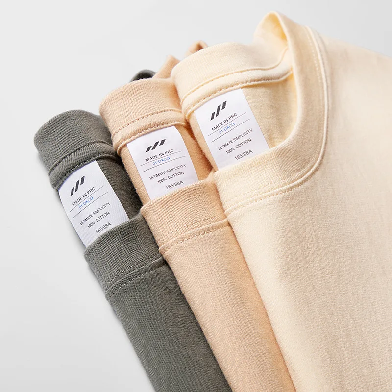 Trendy-Versatile-Short-Sleeve-T-Shirt-230g-Heavyweight-Pure-Cotton-Loose-Summer-T-Shirts-for-Men